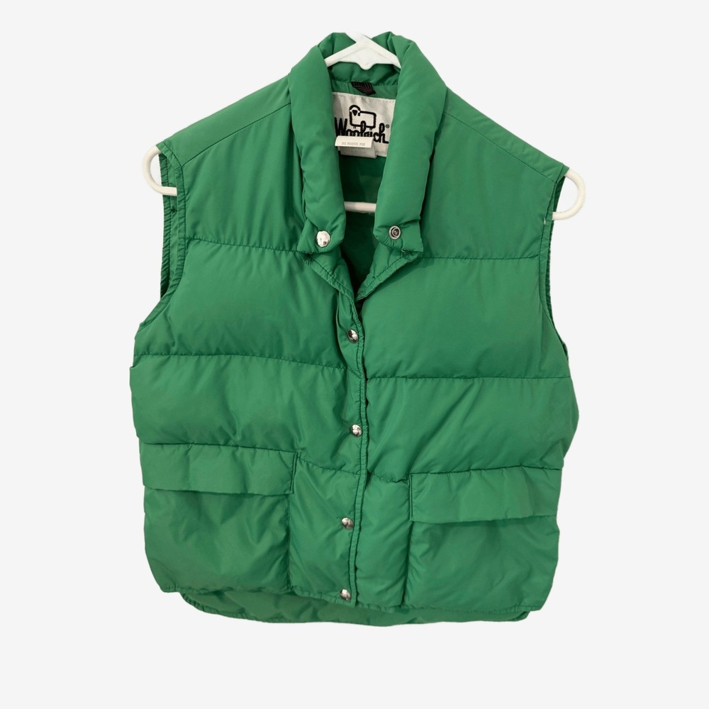 Woolrich Women's Puffer Vest Kelly Green Large 100% Nylon, Filling DOWN